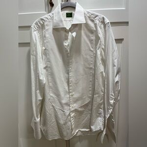 Sid Mashburn French-Cuff Bib-Front Tuxedo Shirt
White Pique/Poplin 15.5/33